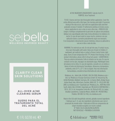 Sei Bella Clarity Clear All-over Acne Clearing Serum (ifp) Label Jpg.jpg (Sei Bella Clarity Clear All Over Acne Clearing Serum (ifp) Label Jpg)